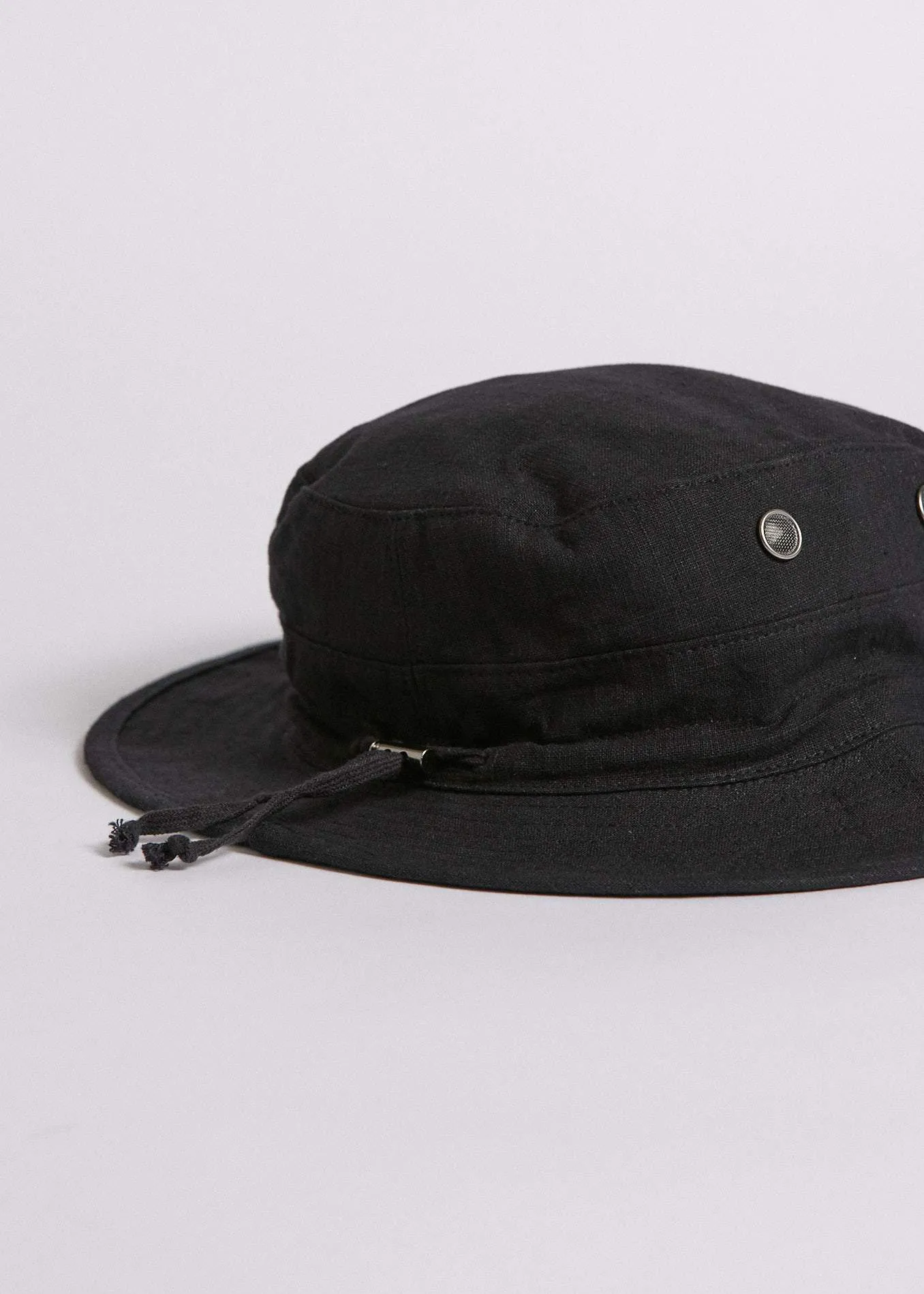 Afends Unisex Brain Waves - Hemp Bucket Hat - Faded Black