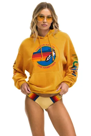 AVIATOR NATION HAMPTONS RELAXED PULLOVER HOODIE - GOLD