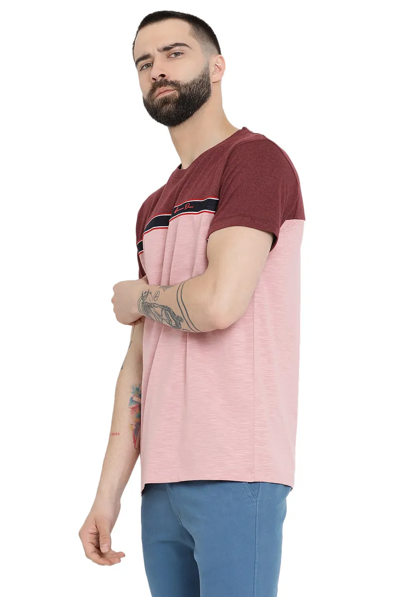 Axmann Color Blocked Casual T-Shirt