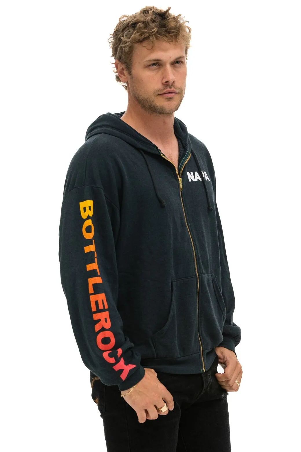 BOTTLEROCK 2024 RELAXED ZIP HOODIE - CHARCOAL