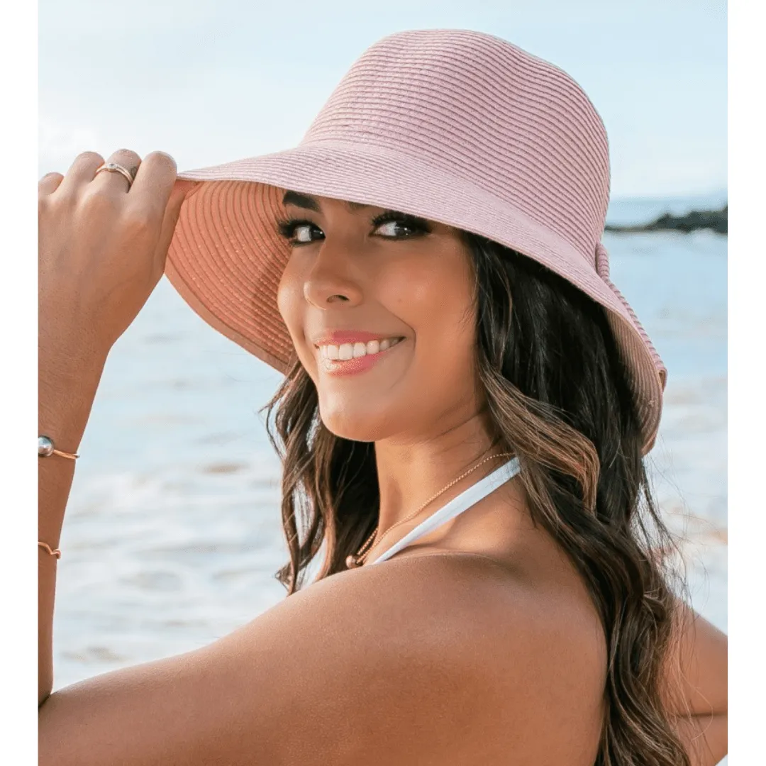 Bow Back Straw Bucket Hat