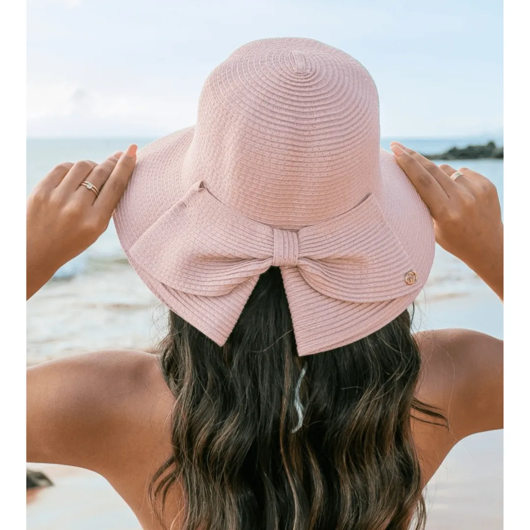 Bow Back Straw Bucket Hat