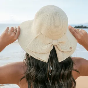 Bow Back Straw Bucket Hat