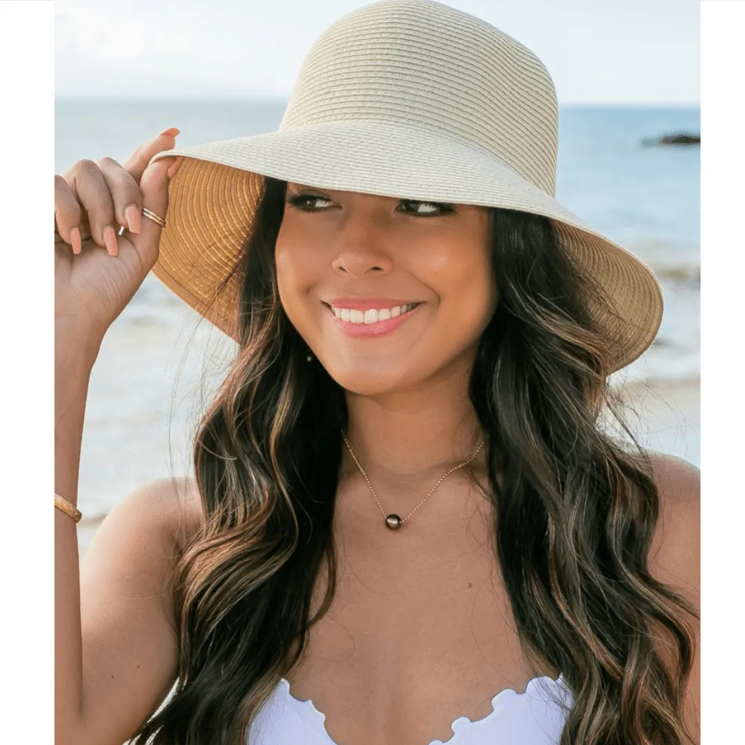 Bow Back Straw Bucket Hat