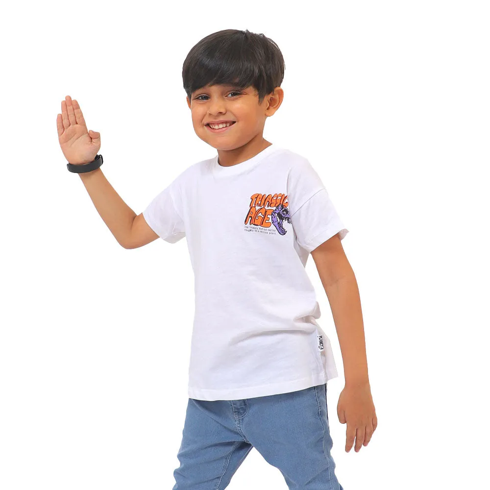 Boys T-shirt Triassic Age - B.White