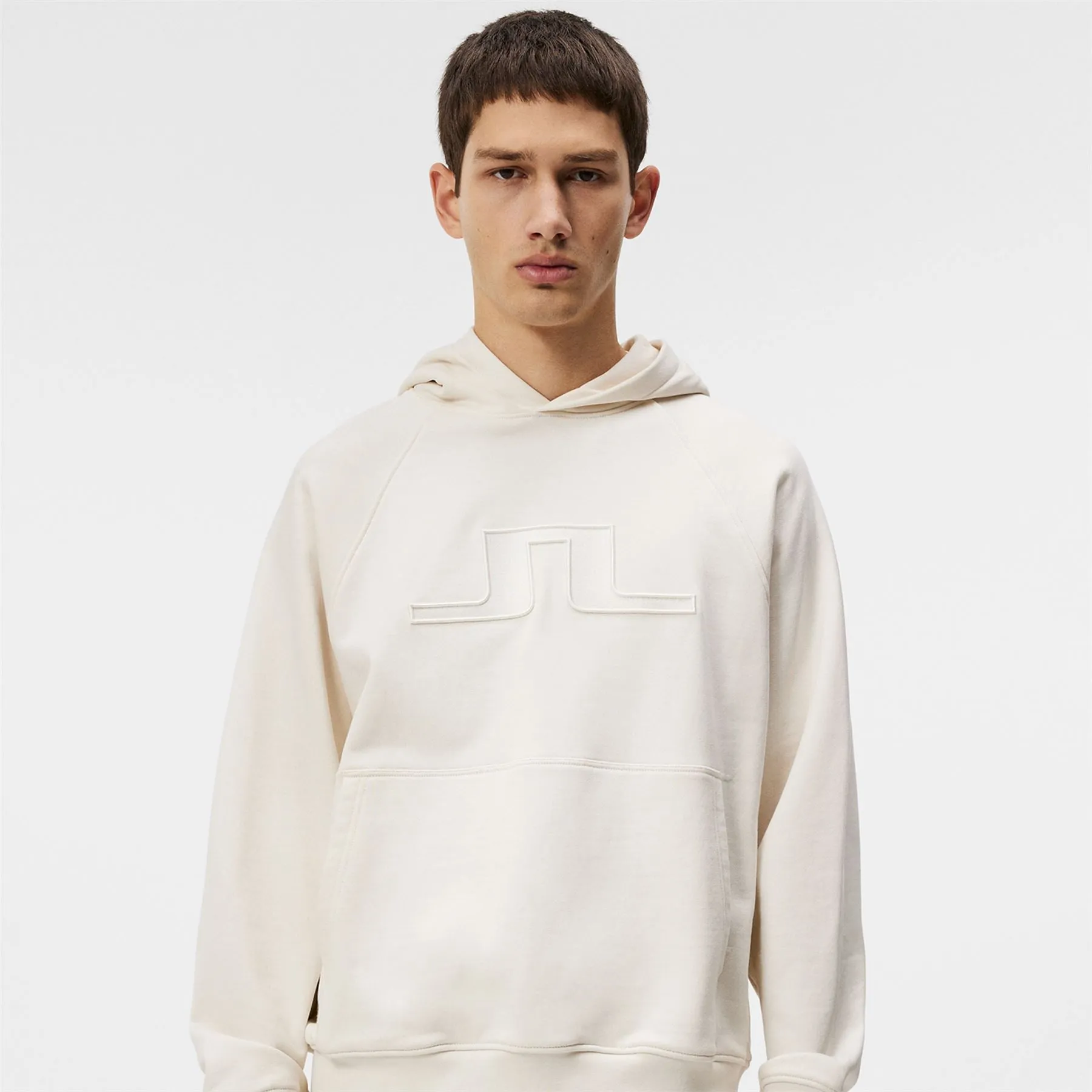 Callan Relaxed Fit Cotton Jersey Bridge Hoodie Cloud White - SS24