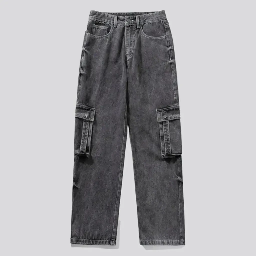 Cargo sanded jeans
 for men