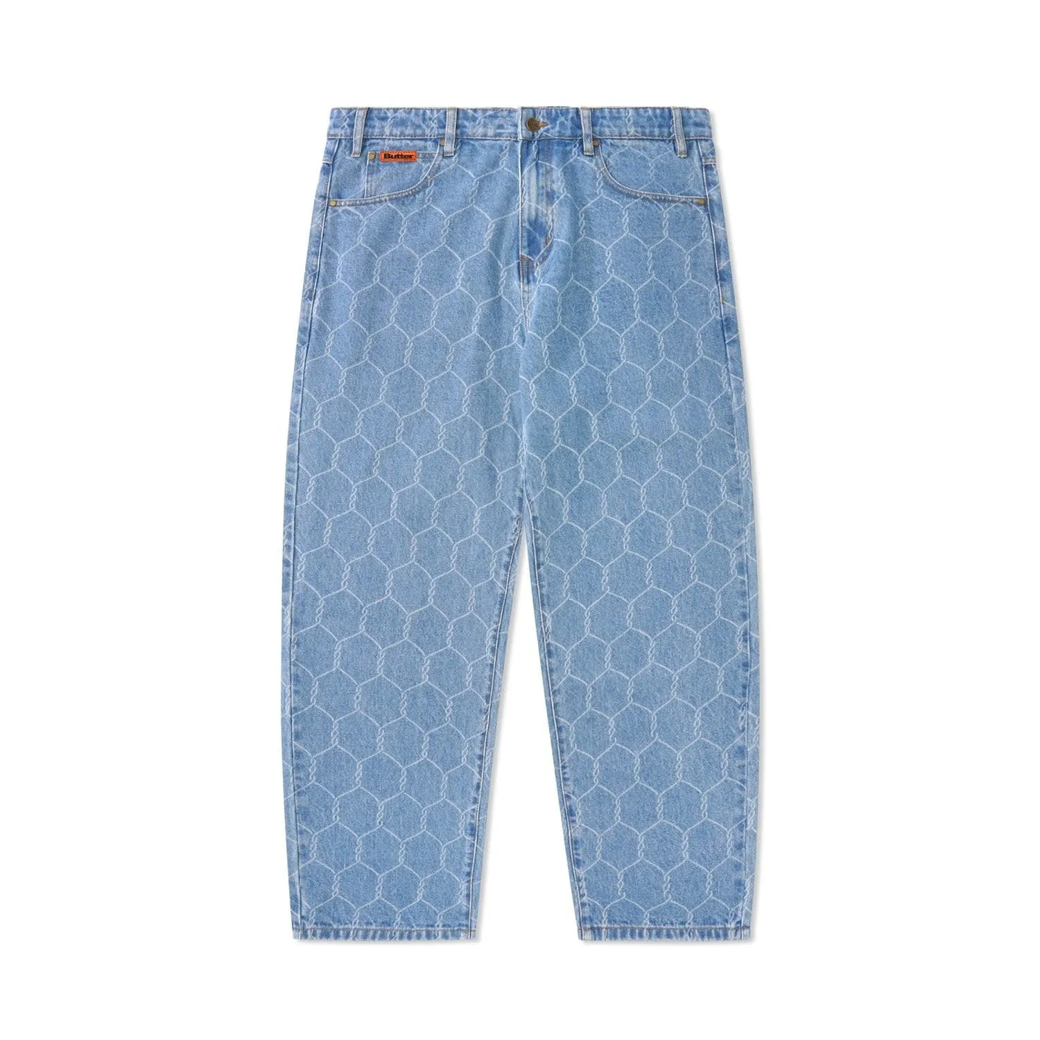 Chain Link Denim Jeans - Washed Indigo