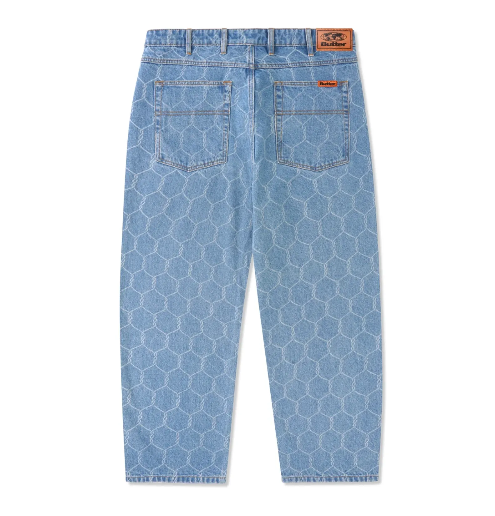 Chain Link Denim Jeans - Washed Indigo