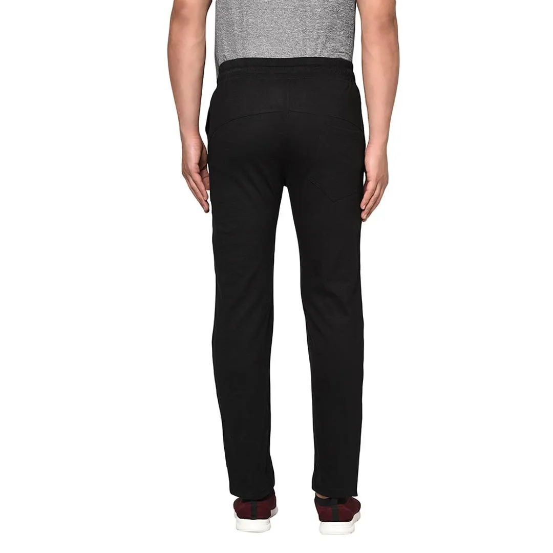 Cotton Blend Black Track Pant/Pyjama For Men