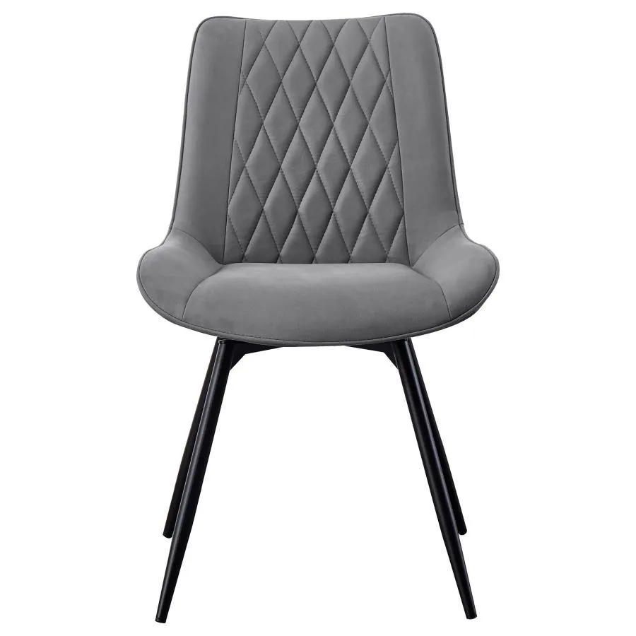 Diggs - Upholstered Swivel Dining Side Chair (Set of 2) - Gray