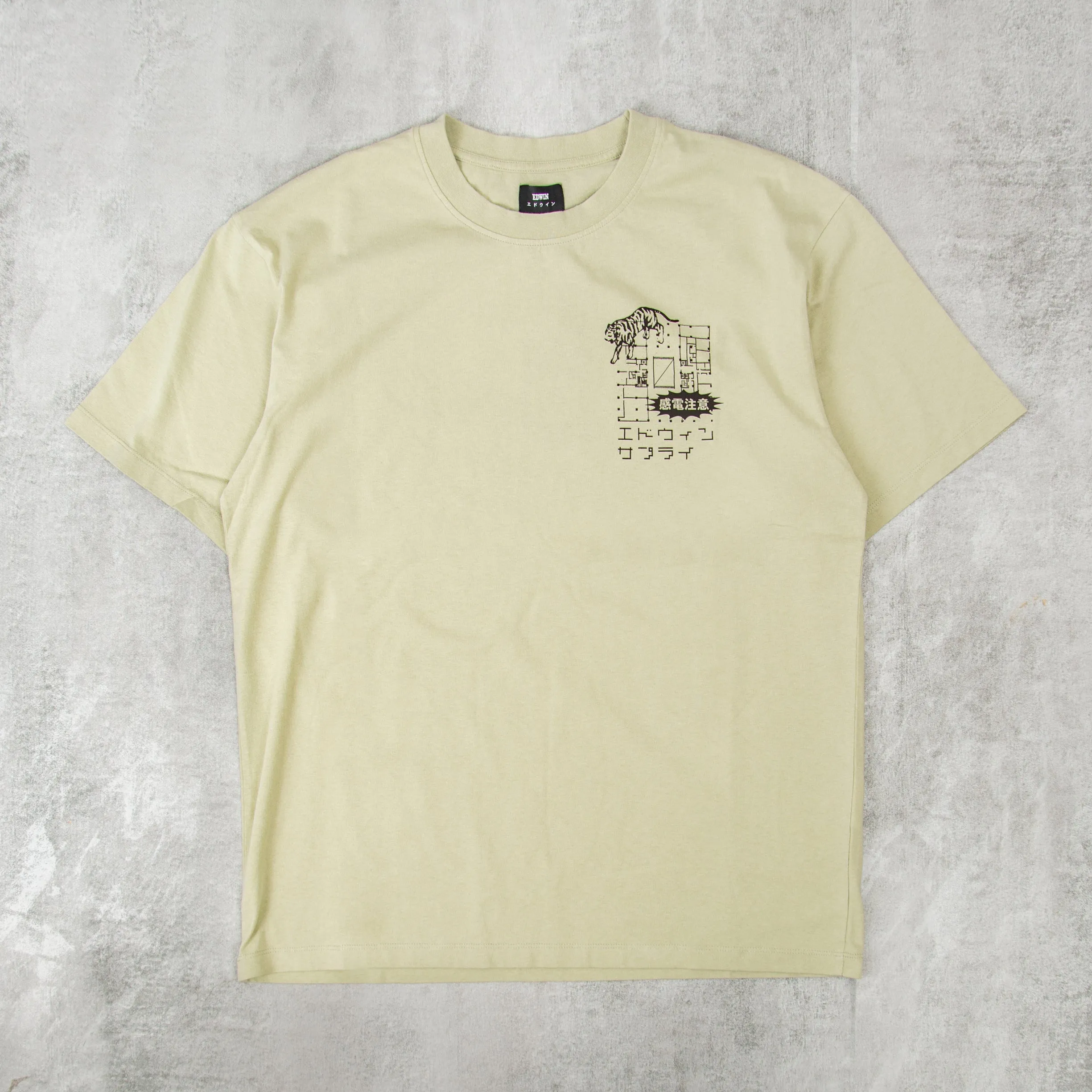 Edwin Hazardous Voltage Tee - Desert Sage