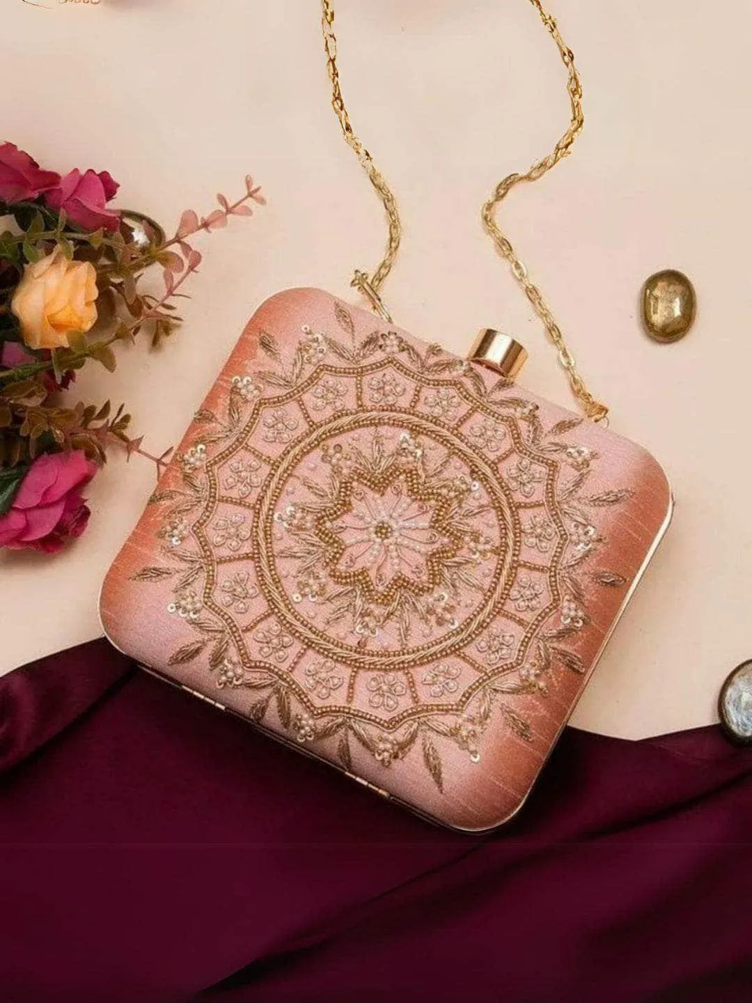 Embroidered Customized Clutch