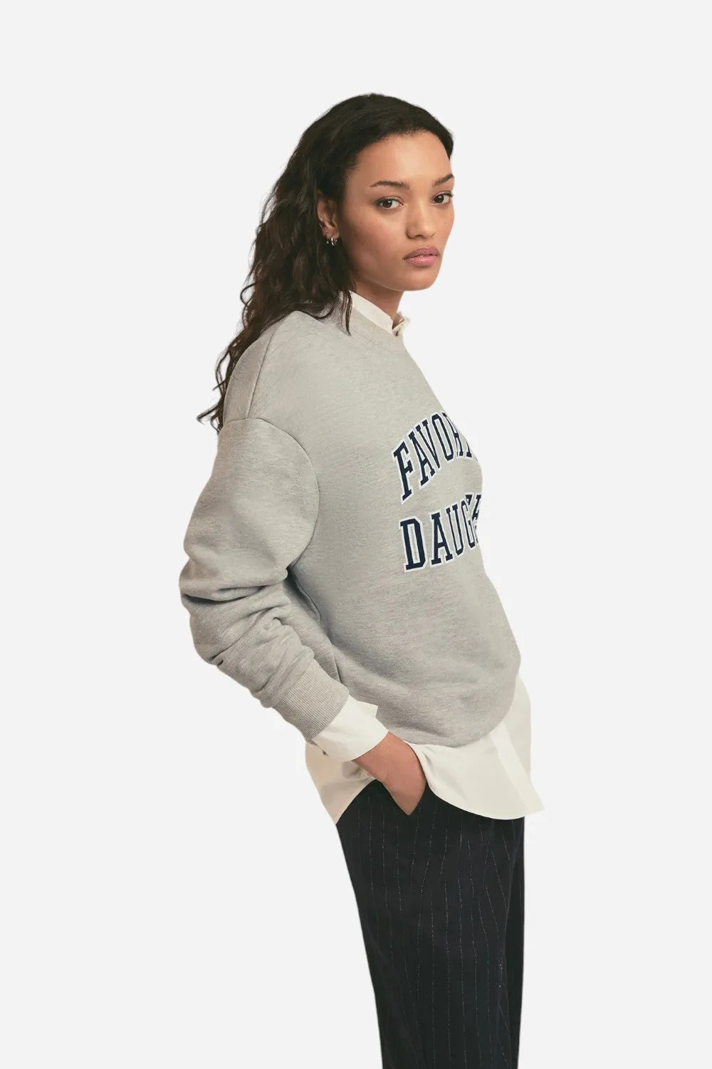 Favorite Daughter Collegiate Sweatshirt Heather Grey