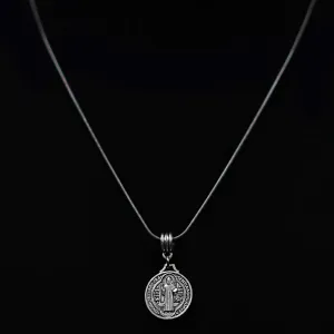 Festo Saint Benedict Medal Pendant with Snake Chain Necklace