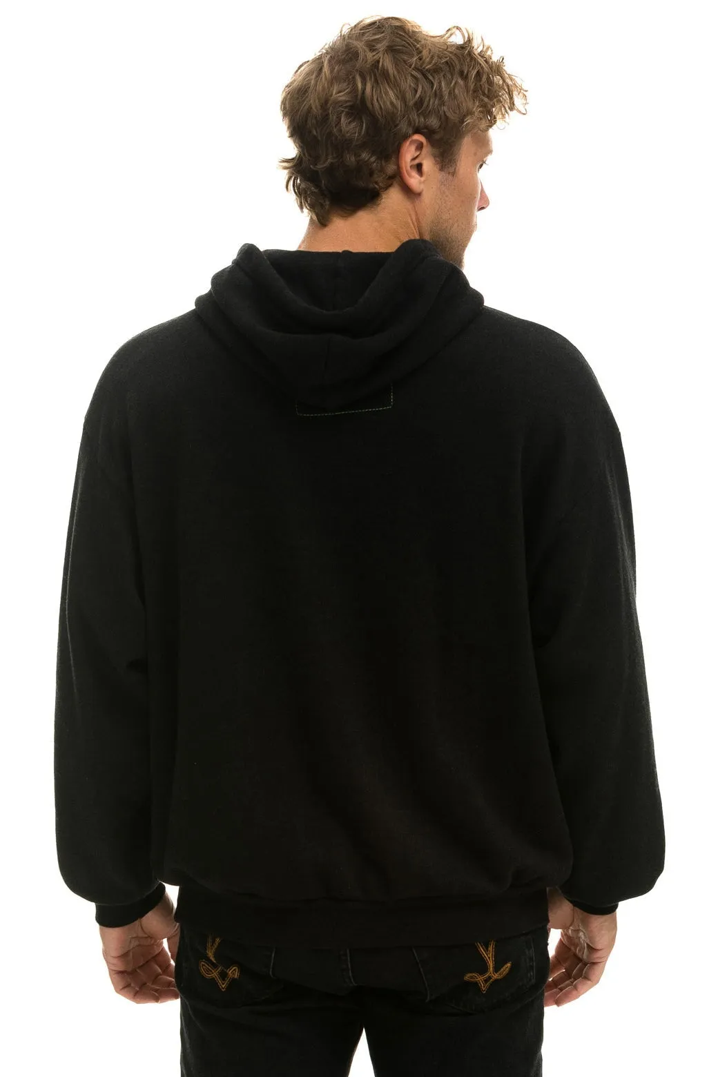 ID RATHER BE SURFING RELAXED PULLOVER HOODIE - BLACK