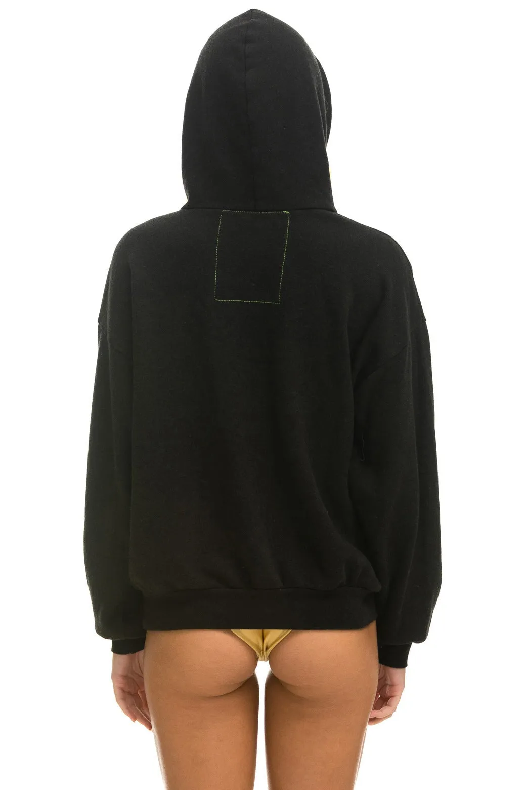 ID RATHER BE SURFING RELAXED PULLOVER HOODIE - BLACK