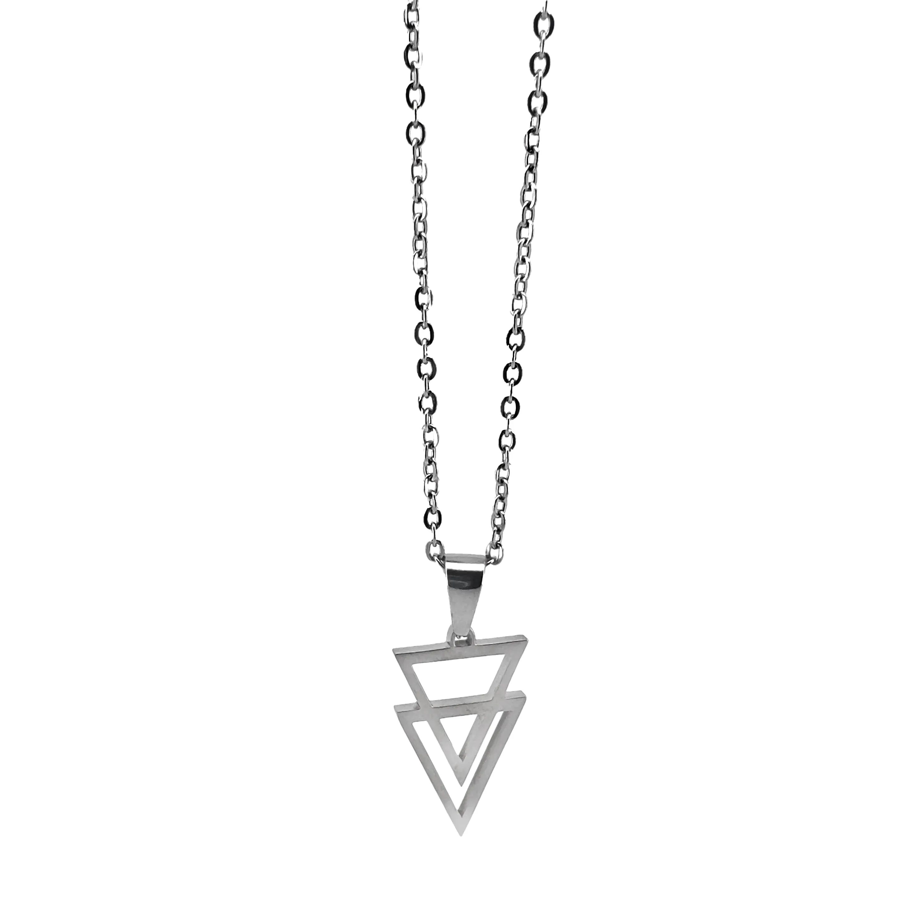 Jakob Stainless Steel Necklace with Triangle Pendant