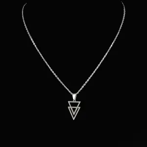 Jakob Stainless Steel Necklace with Triangle Pendant