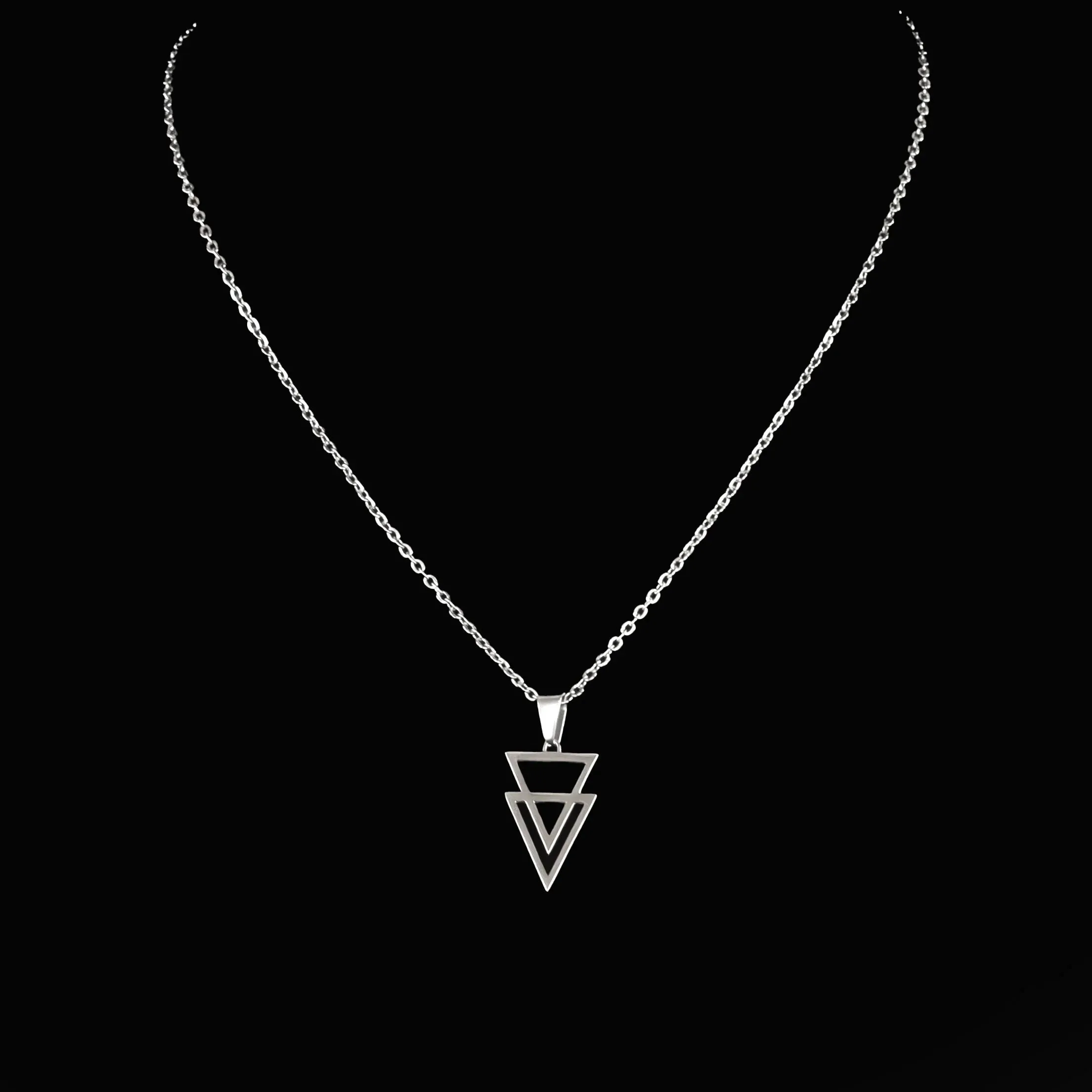 Jakob Stainless Steel Necklace with Triangle Pendant