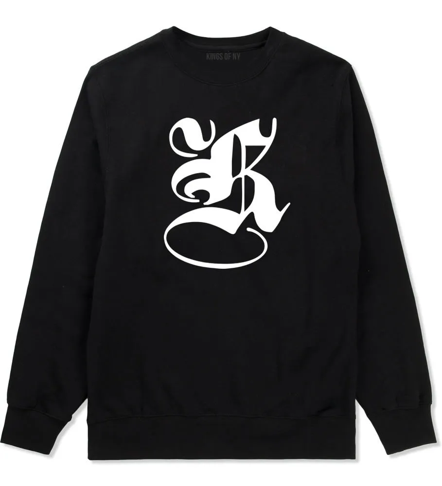 K Gothic Style Font Crewneck Sweatshirt