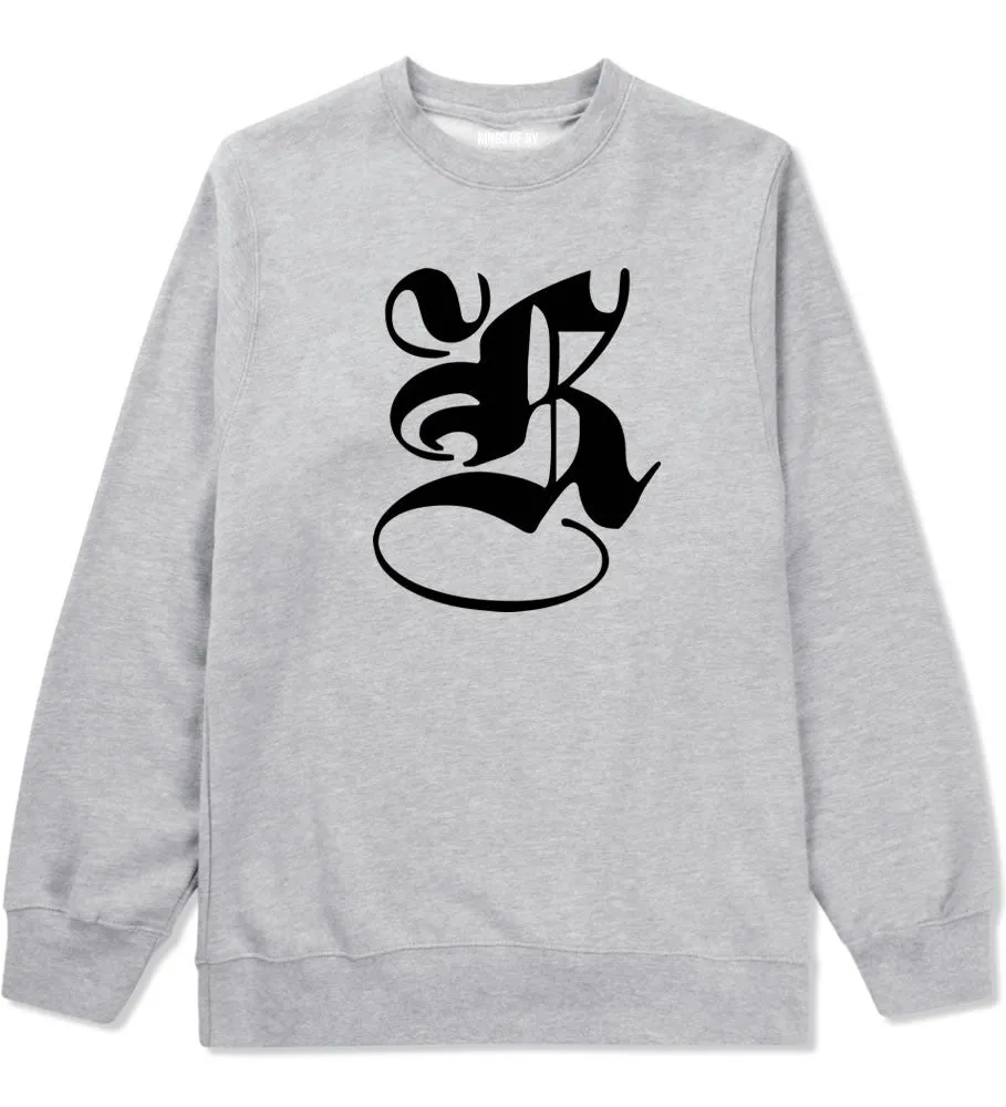 K Gothic Style Font Crewneck Sweatshirt