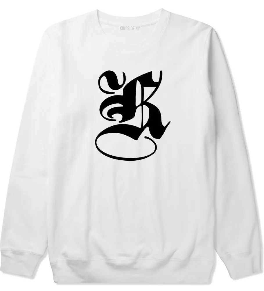 K Gothic Style Font Crewneck Sweatshirt