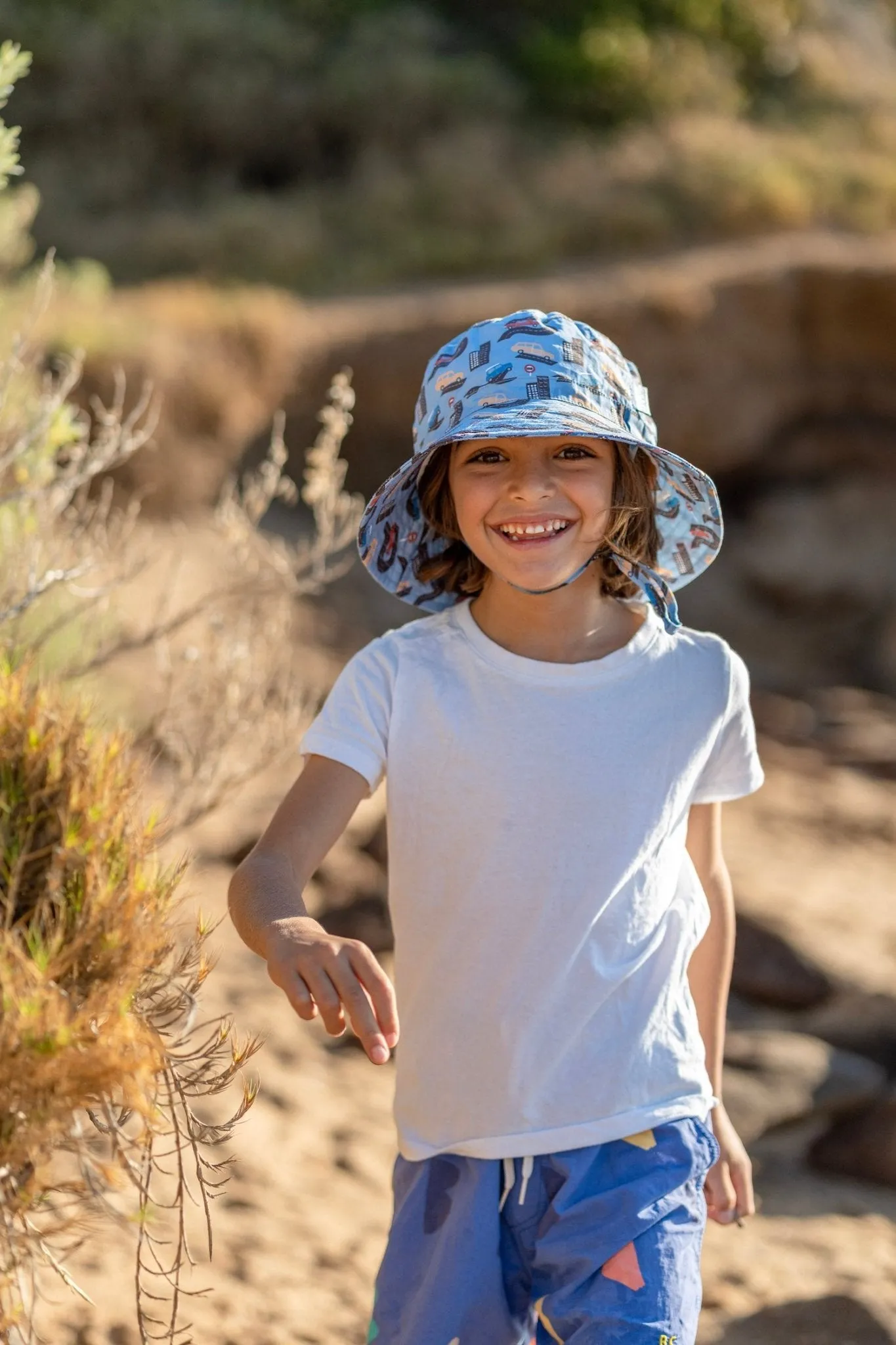 Let's Hit The Road Wide Brim Bucket Hat