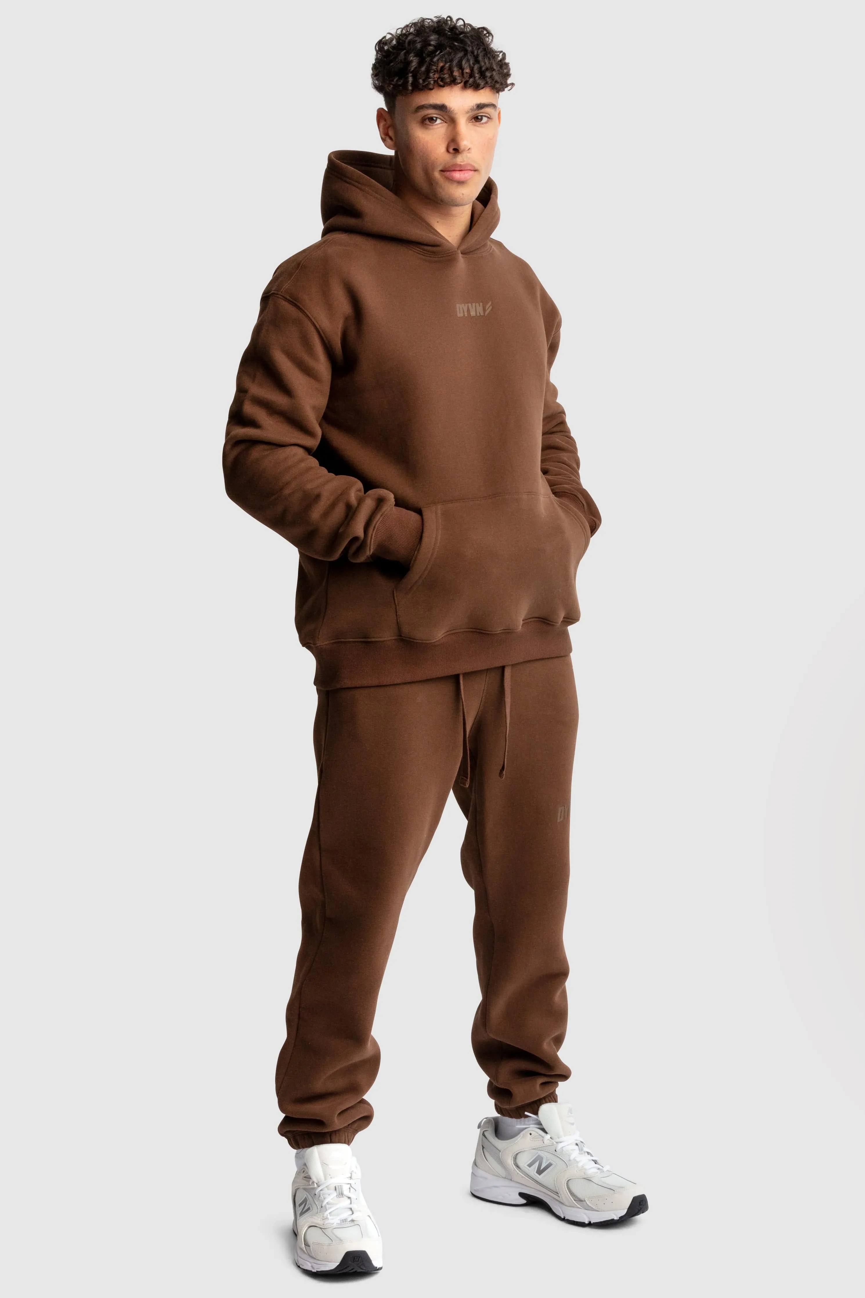 Men's DYVN Relaxed Fit Hoodie - Chocolate