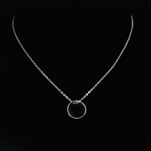 Myles Stainless Steel Necklace with Interlock Pendant