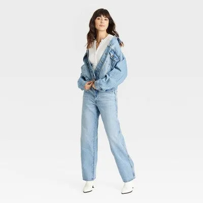 New - Women's Mid-Rise Studded 90's Baggy Jeans - Universal Thread