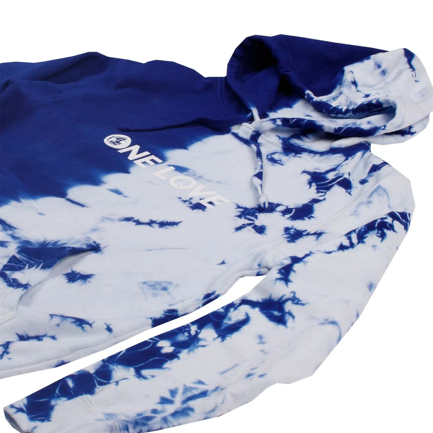 ONELOVE Half Tie-Dye Relaxed Fit Hoodie Sweatshirt