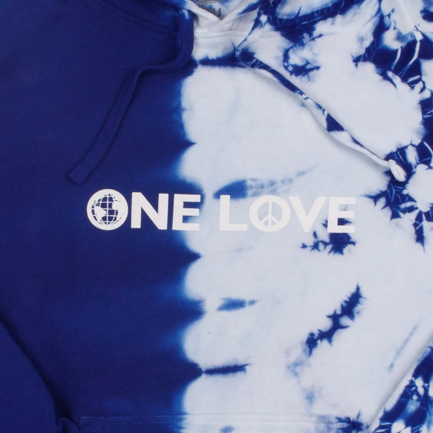 ONELOVE Half Tie-Dye Relaxed Fit Hoodie Sweatshirt