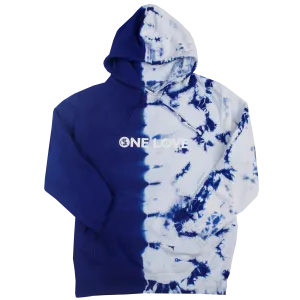 ONELOVE Half Tie-Dye Relaxed Fit Hoodie Sweatshirt