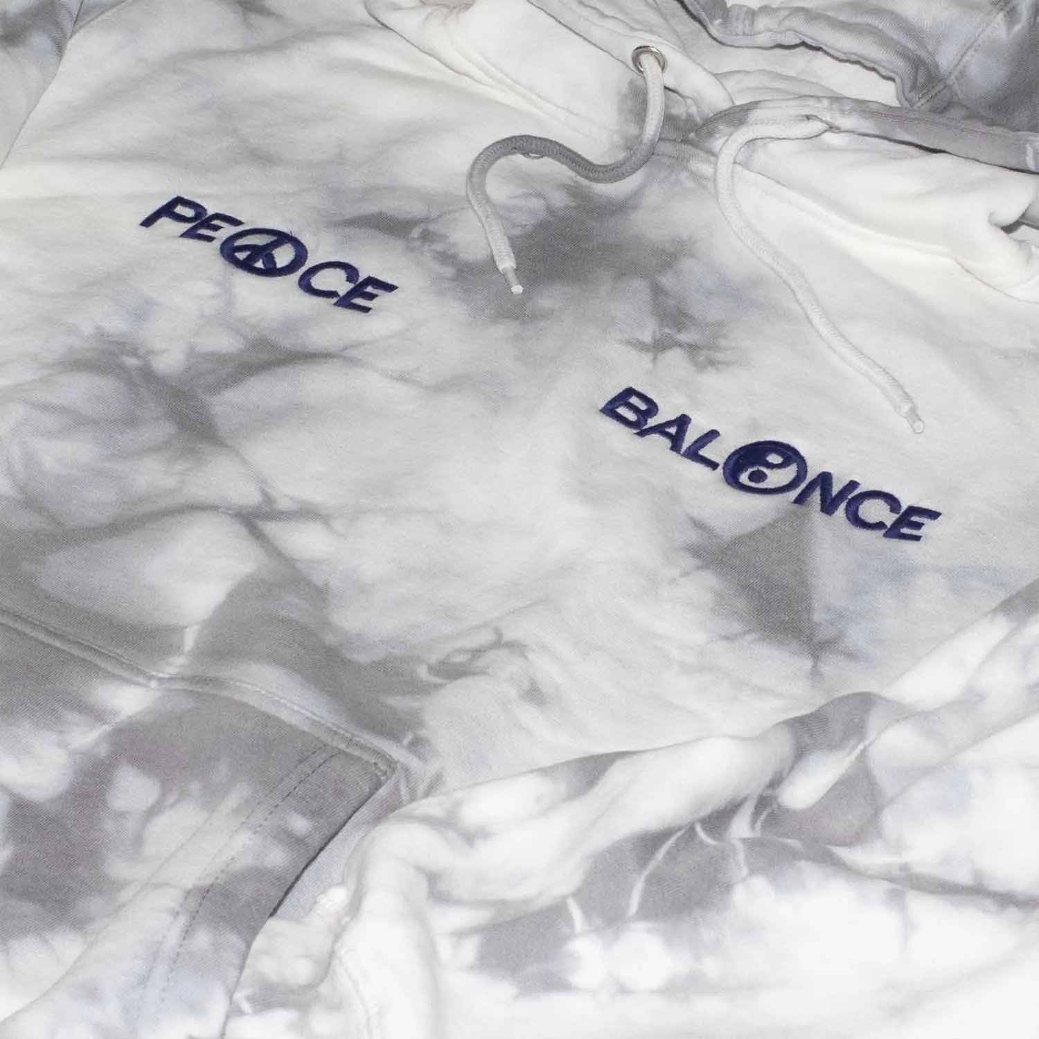 Peace Balance Embroidered Tie-Dye Hoodie