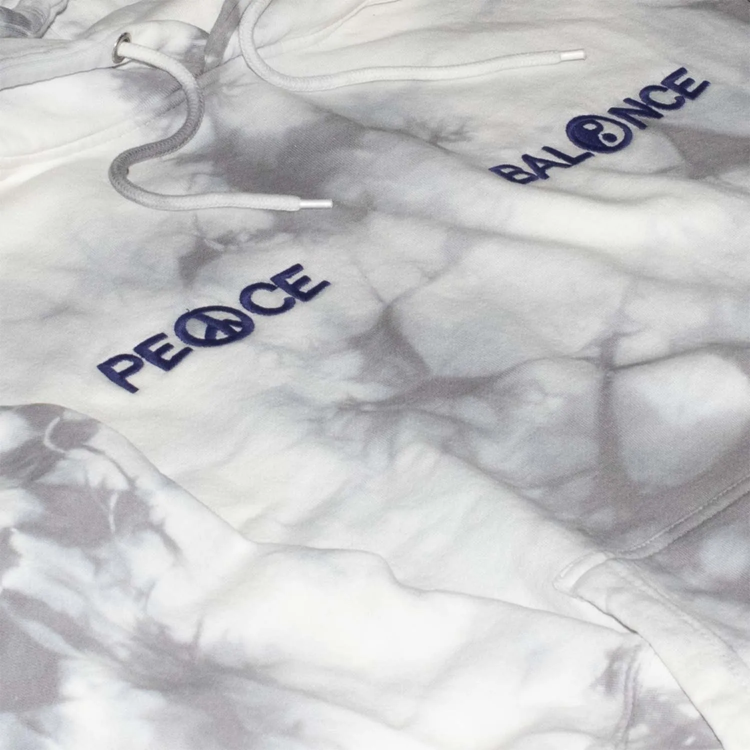 Peace Balance Embroidered Tie-Dye Hoodie