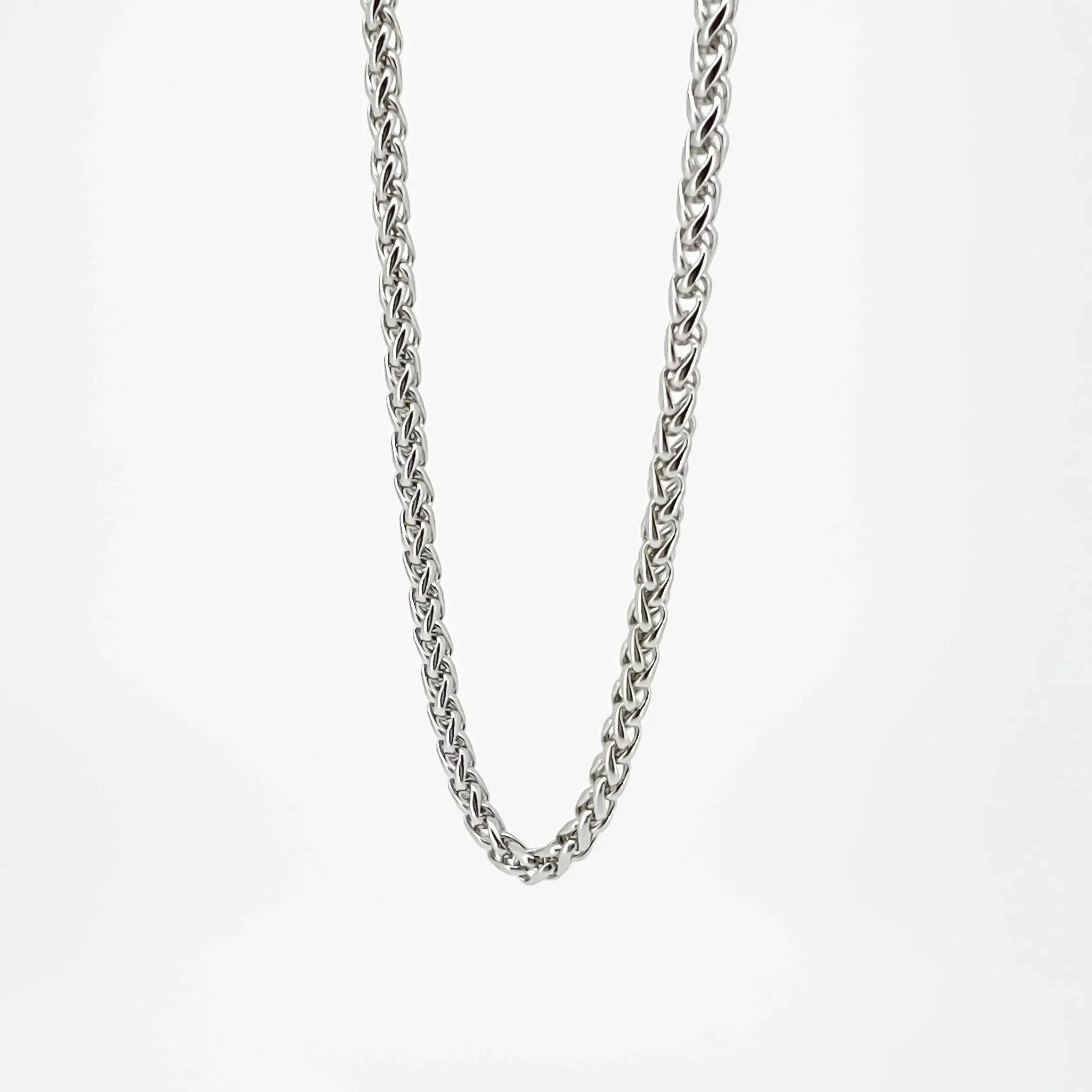 Rahul Stainless Steel Spiga Chain link Necklace