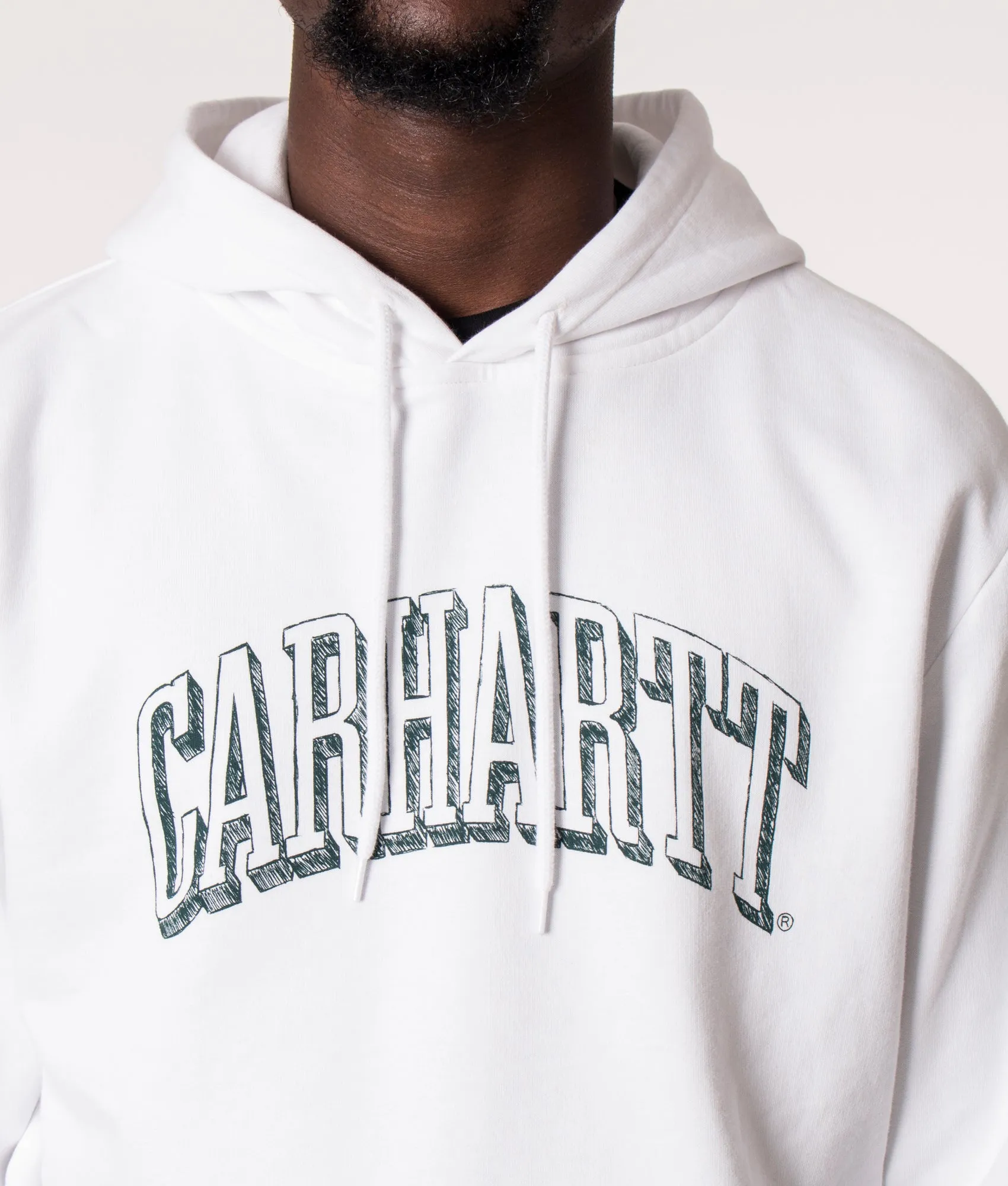 Relaxed Fit Scrawl Logo Hoodie