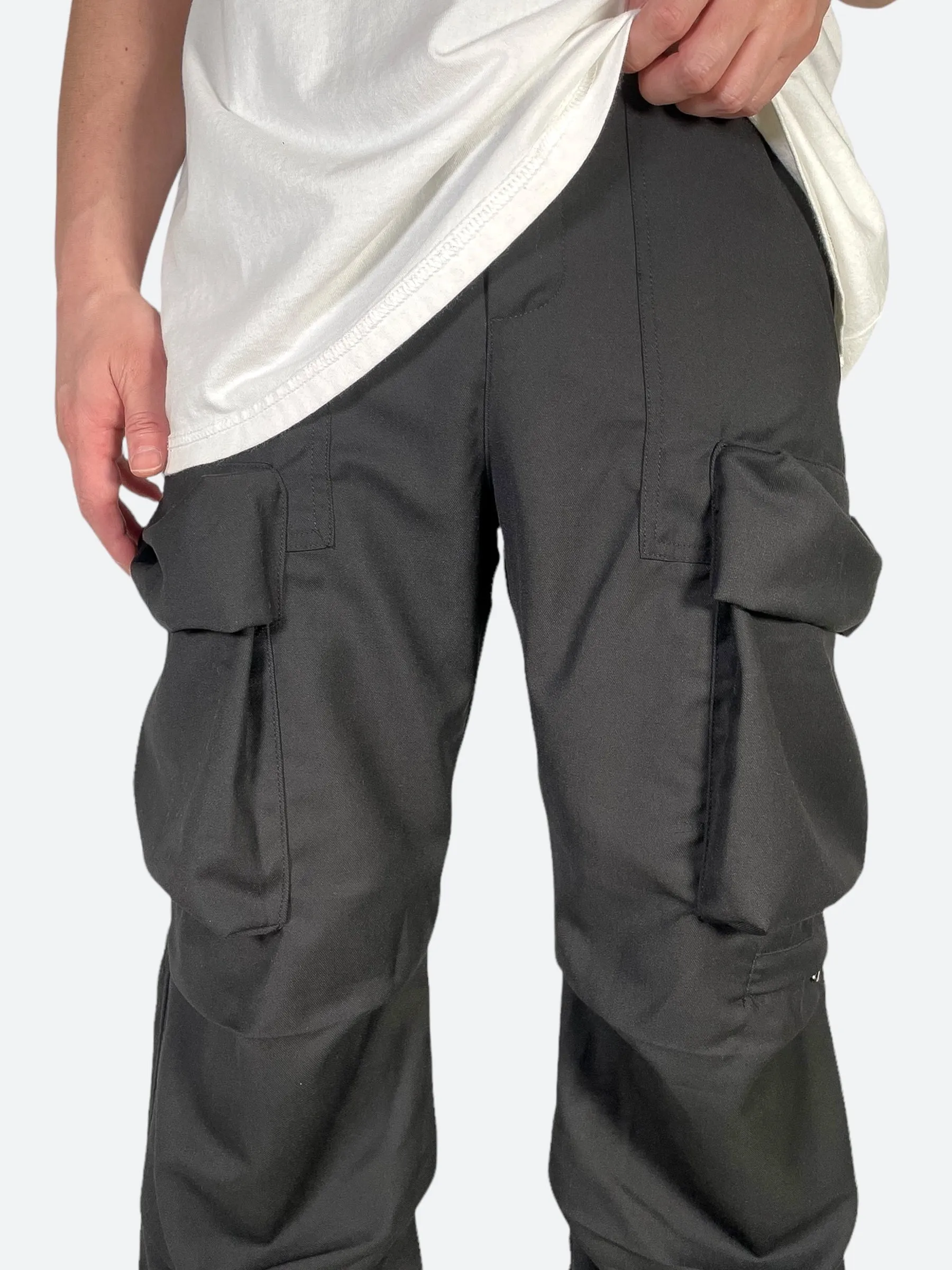 RIBBED UTILITY CARGO PANTS：リブドユーティリティカーゴパンツ