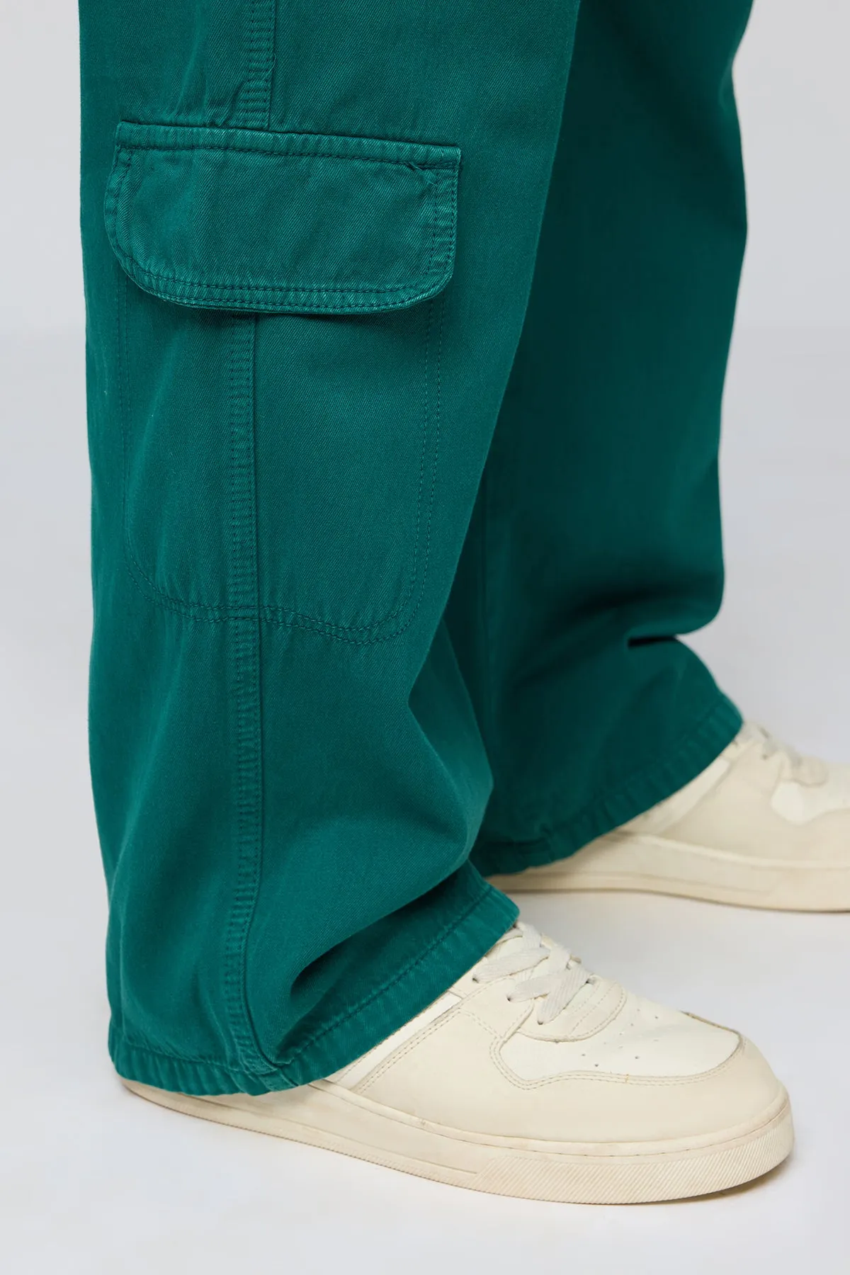 Rich Emerald Utility Men's Cargo Jeans