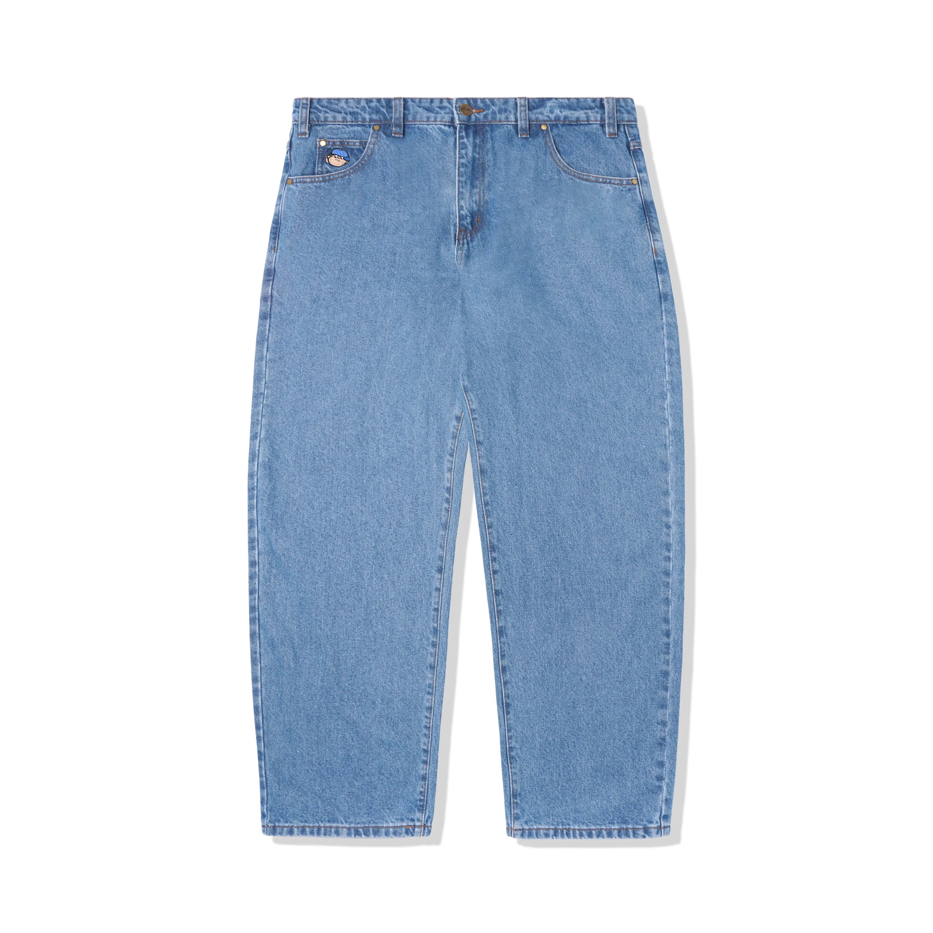 Santosuosso Denim Jeans, Washed Indigo  