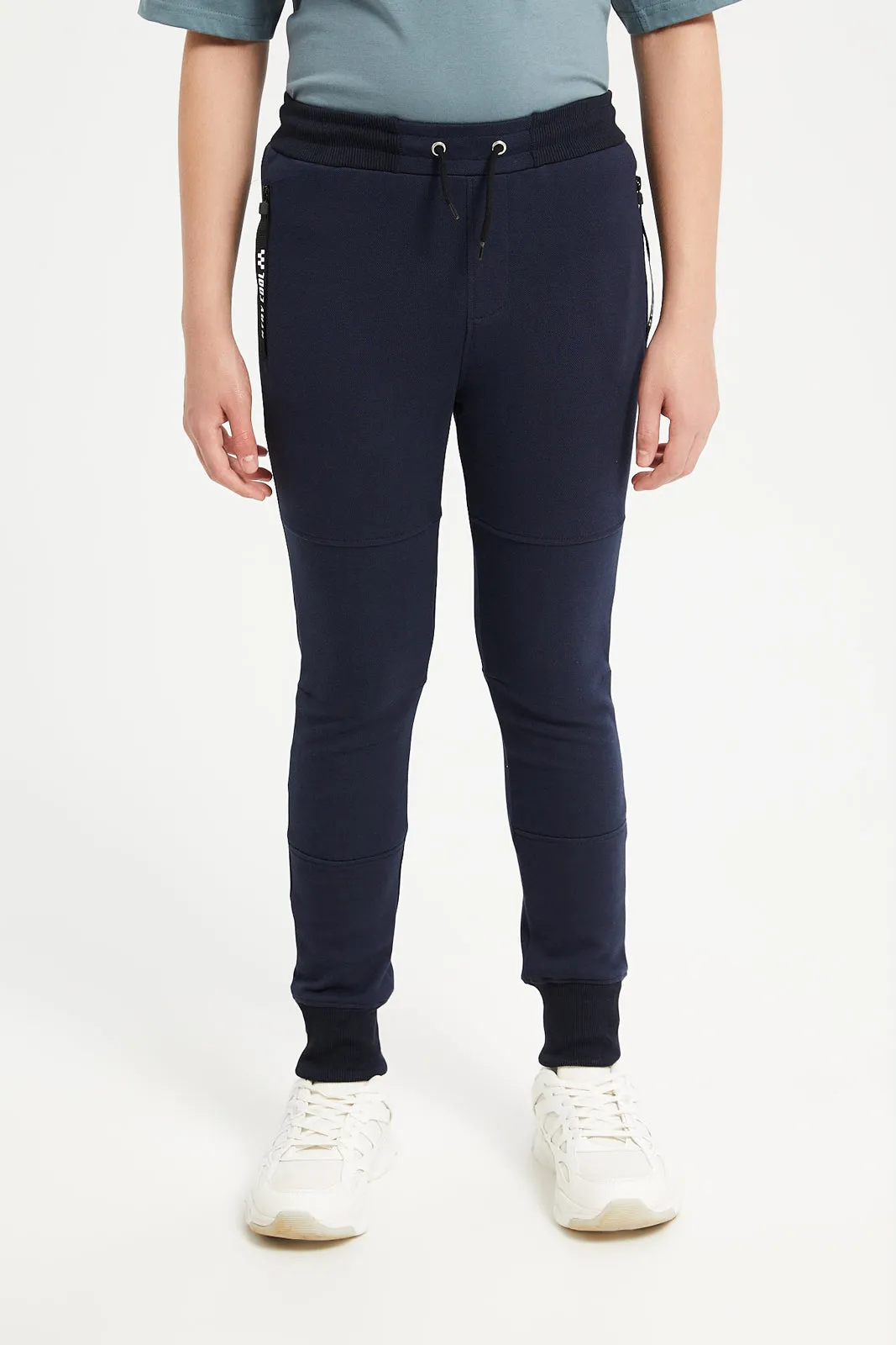 Senior Boys Navy Active Track Pants