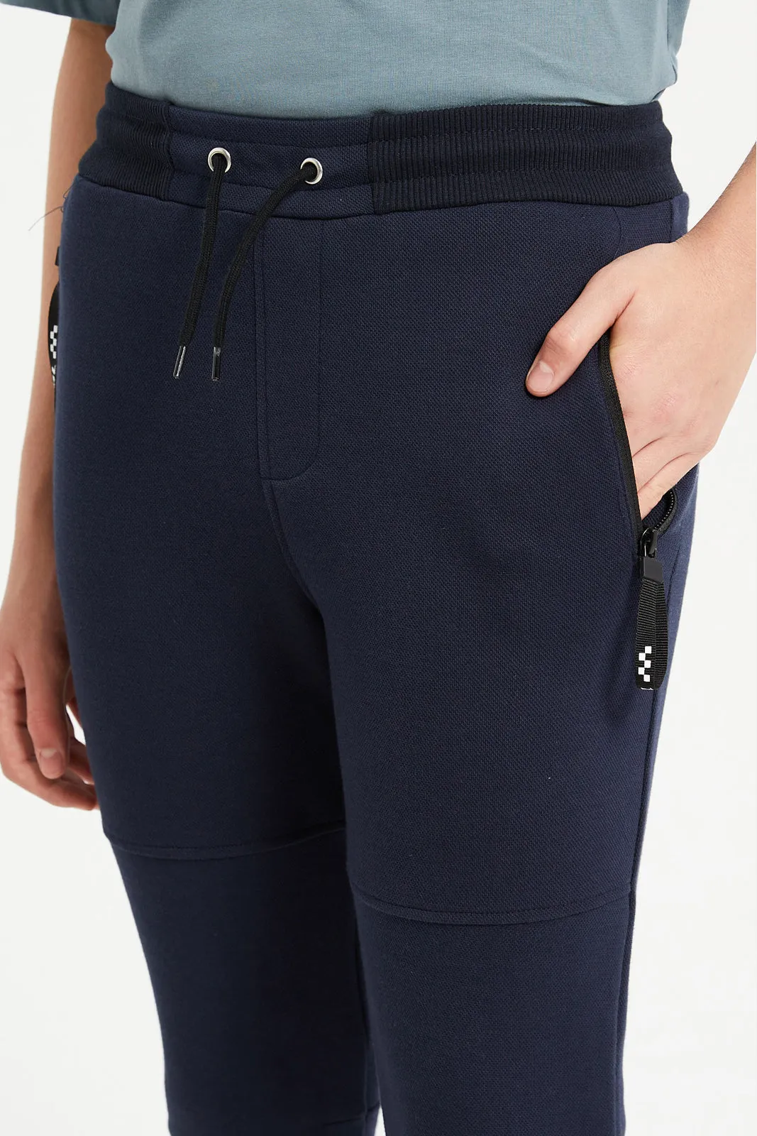 Senior Boys Navy Active Track Pants