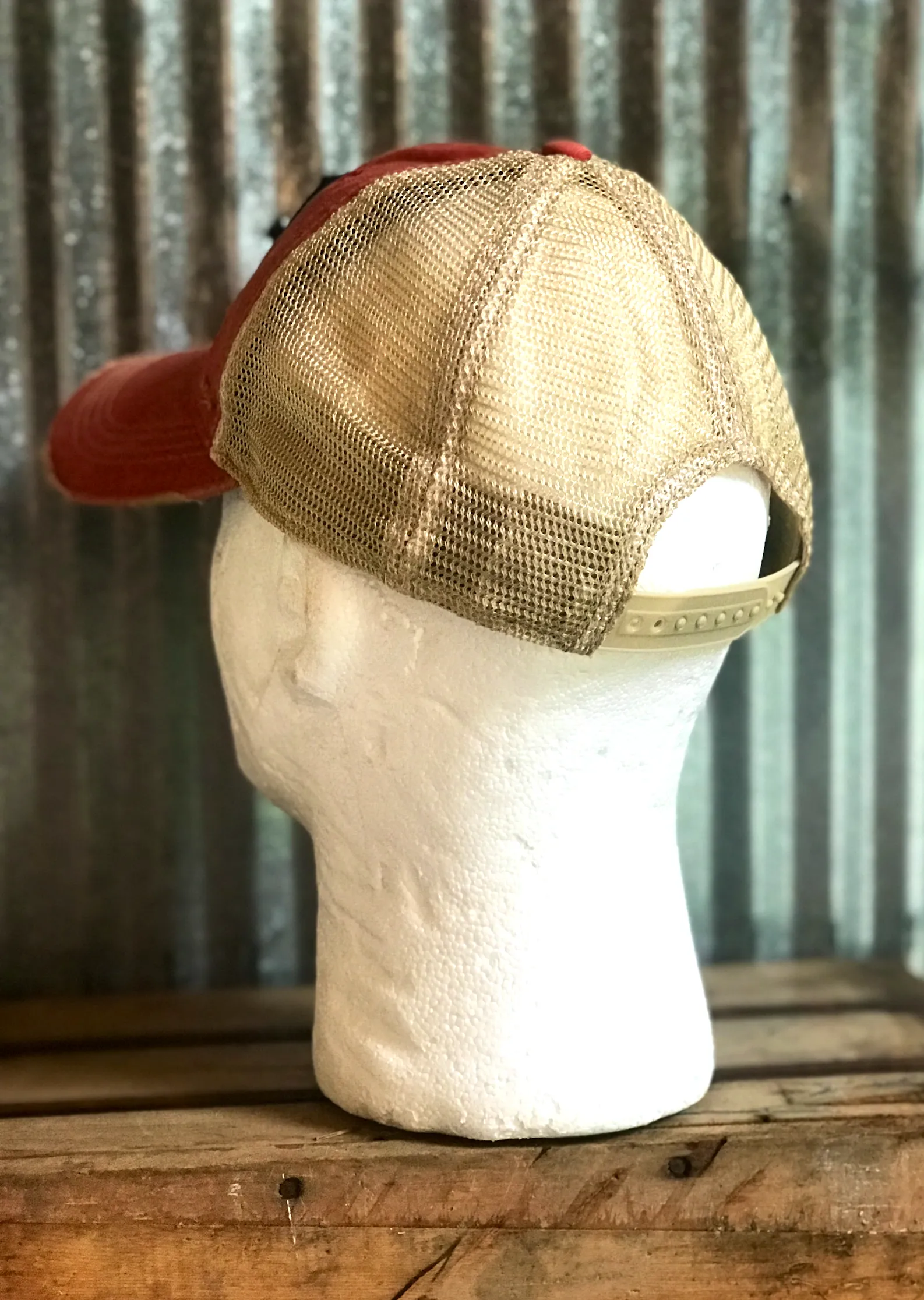 SHY POKE Minnow Bucket Hat- Distressed Red Snapback