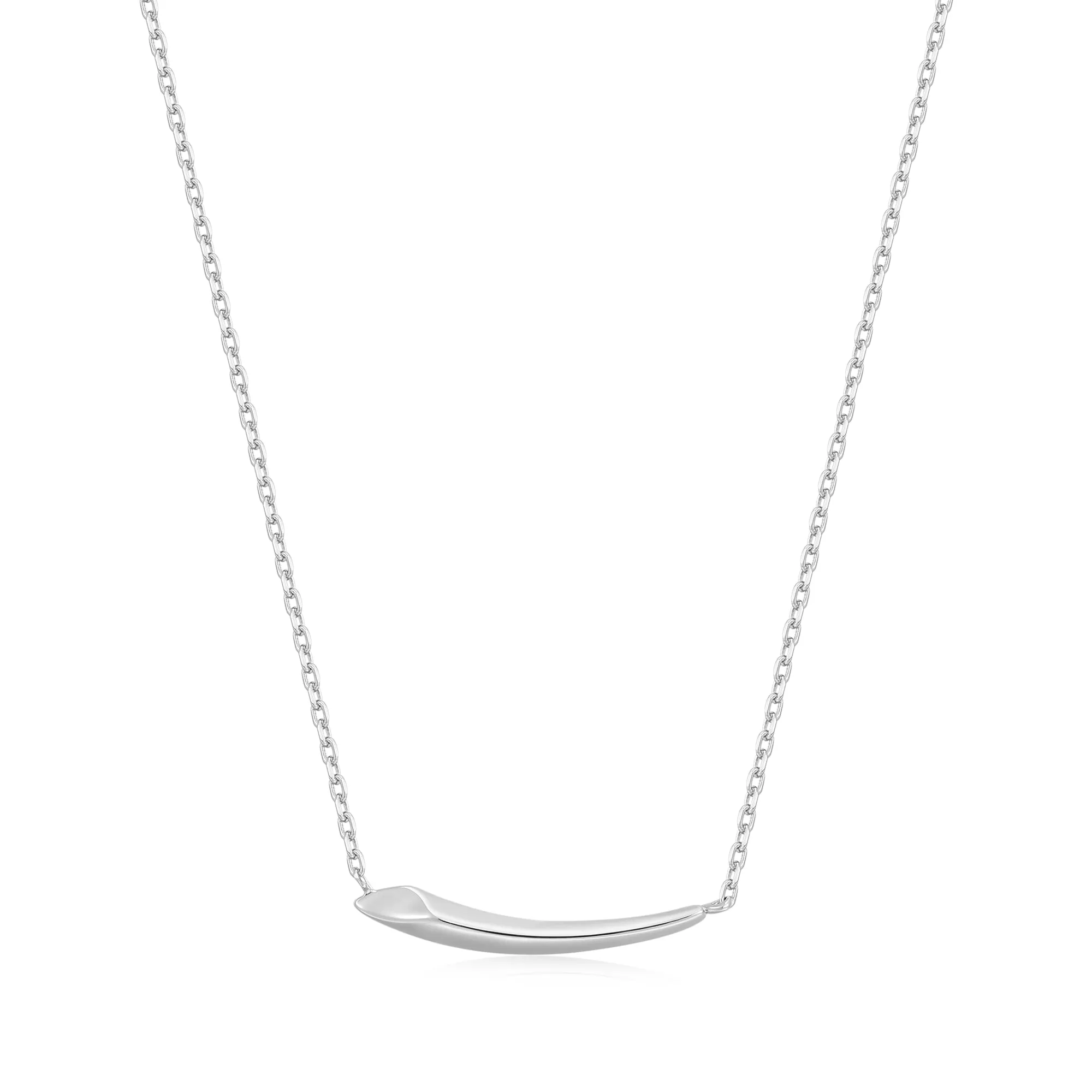 Silver Arrow Bar Necklace