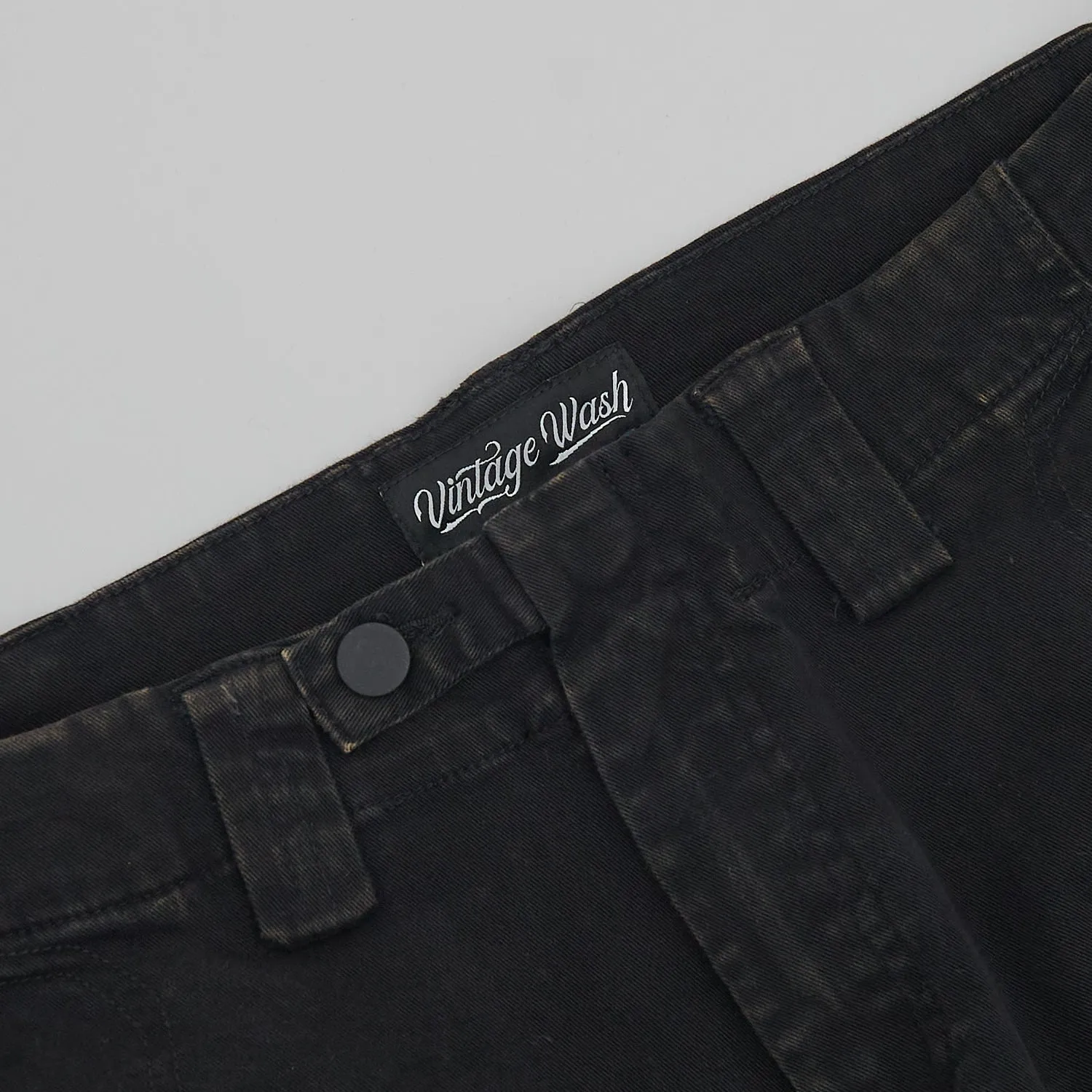 Strapped Up Vintage Washed Utility Pants Black