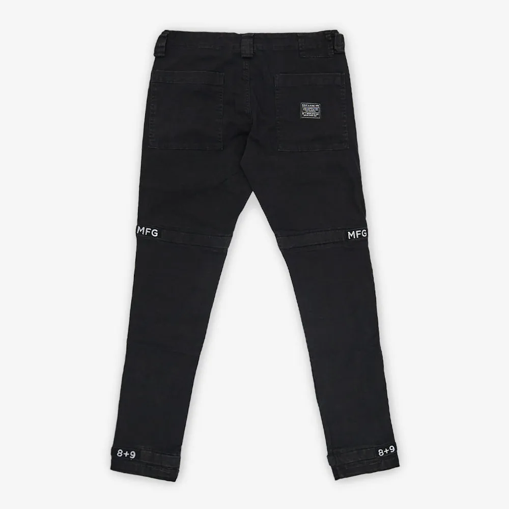 Strapped Up Vintage Washed Utility Pants Black