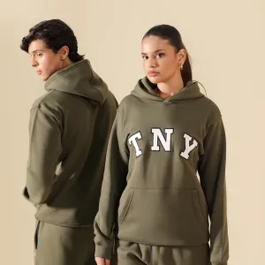 TNY Unisex Oversized Hoodie - Olive Green