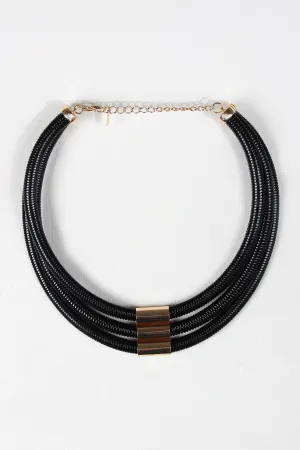 Triple Layer Edgy Collar Necklace