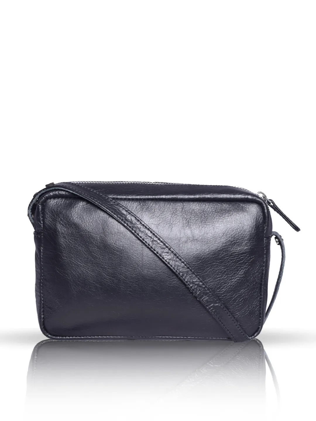 UrbanEase Compact  Black Leather Sling